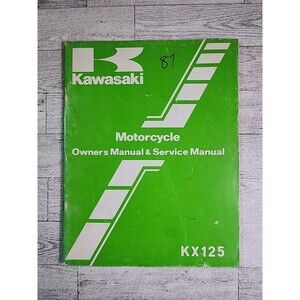 1981 Kawasaki KX-125 B1 OEM Motorcycle Shop Repair Service Manual Engine Guide